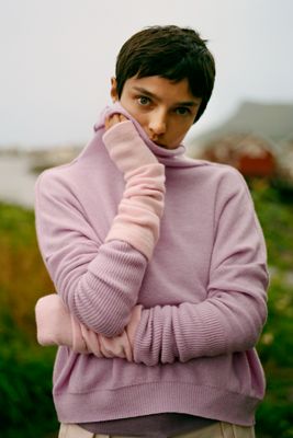 Pilcro 100% Cashmere Turtleneck Sweater