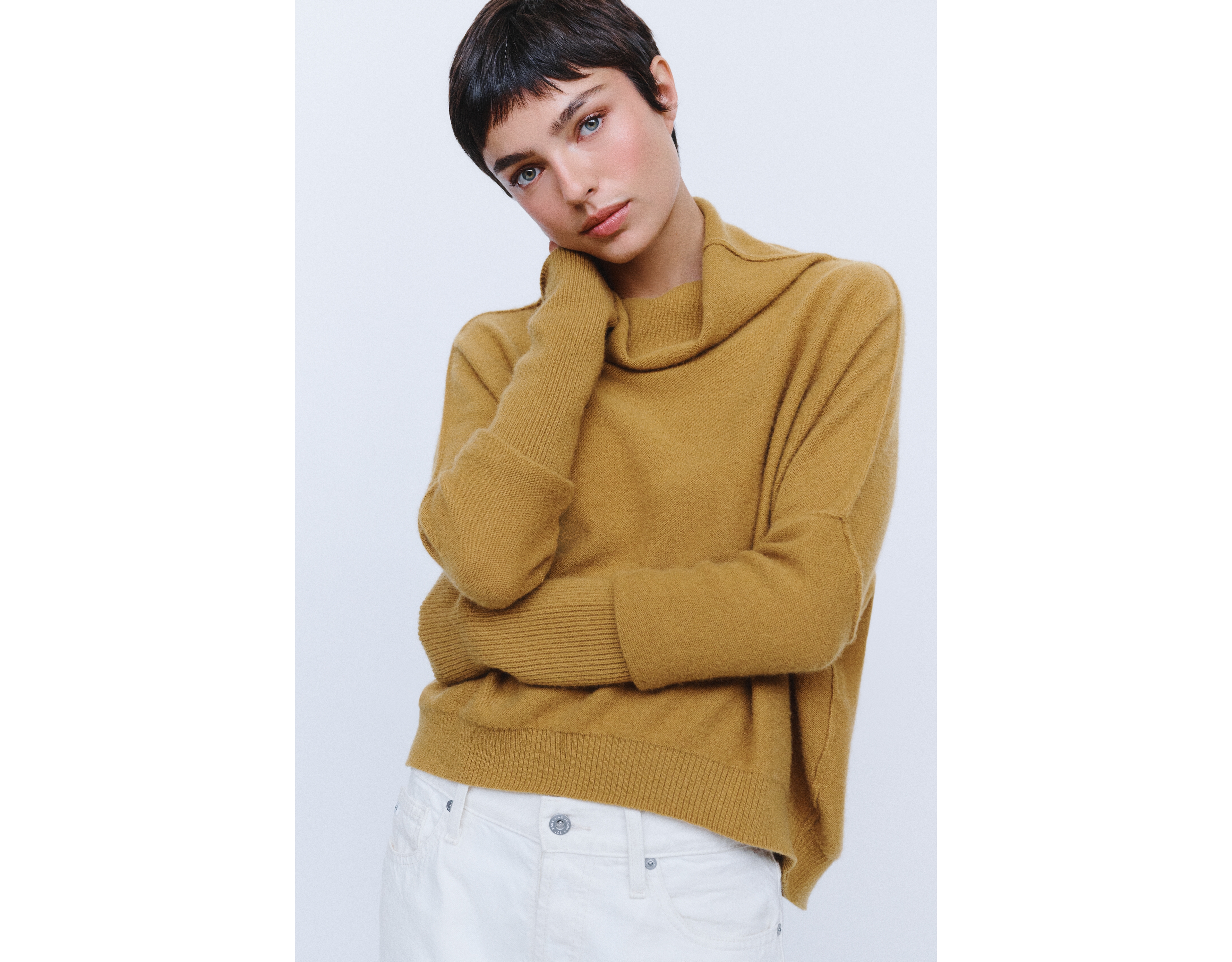Pilcro 100% Cashmere Turtleneck Sweater