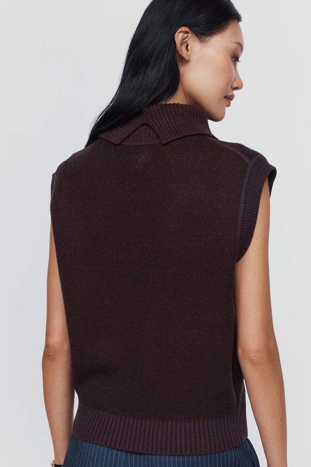 Maeve Funnel Neck Cap Sleeve Sweater #2