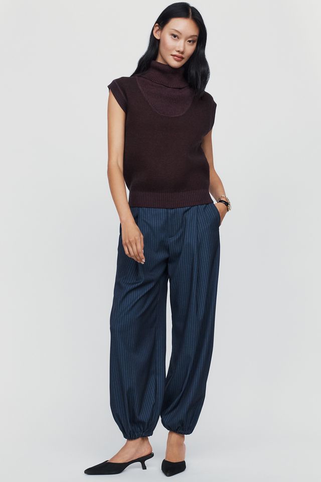 Maeve Funnel Neck Cap Sleeve Sweater #3