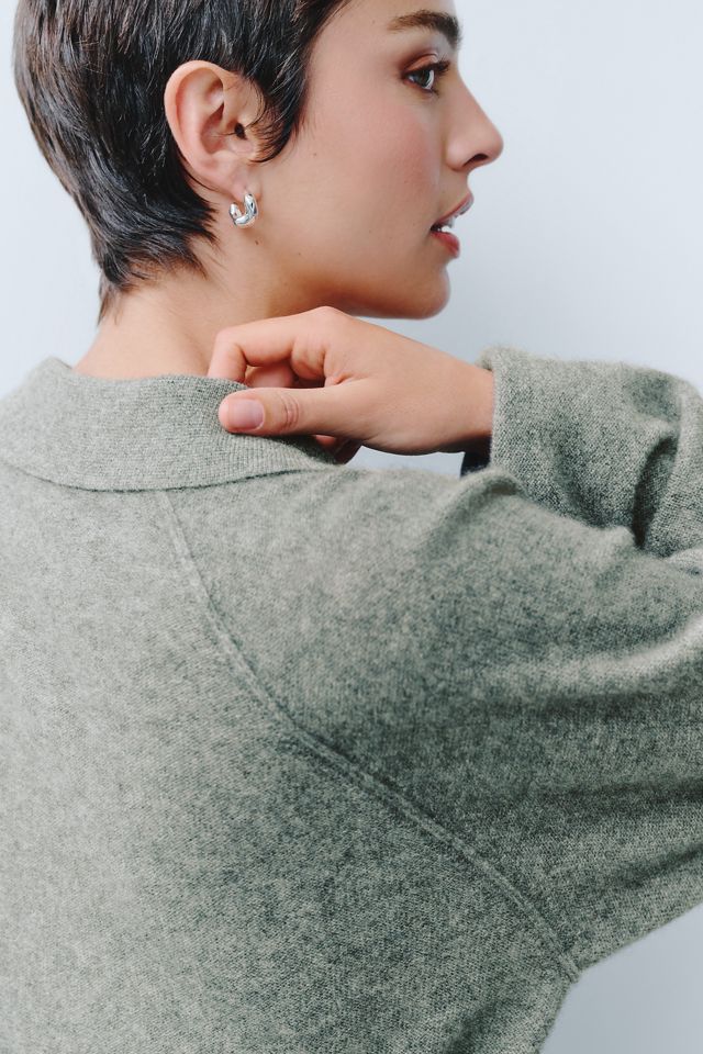 Pilcro 100% Cashmere Henley Sweater #2