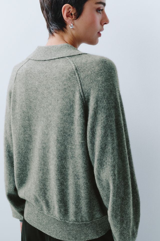 Pilcro 100% Cashmere Henley Sweater #4
