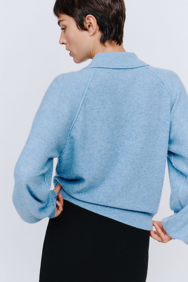 Pilcro 100% Cashmere Henley Sweater #4