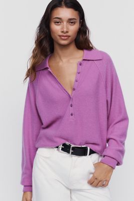 Pilcro 100% Cashmere Henley Sweater