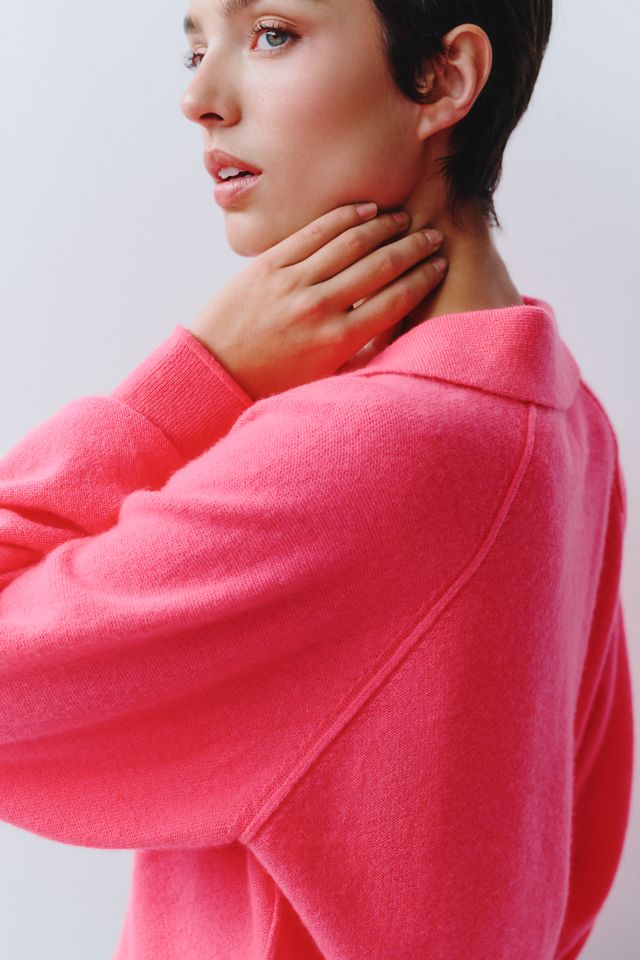 Pilcro 100% Cashmere Henley Sweater #2