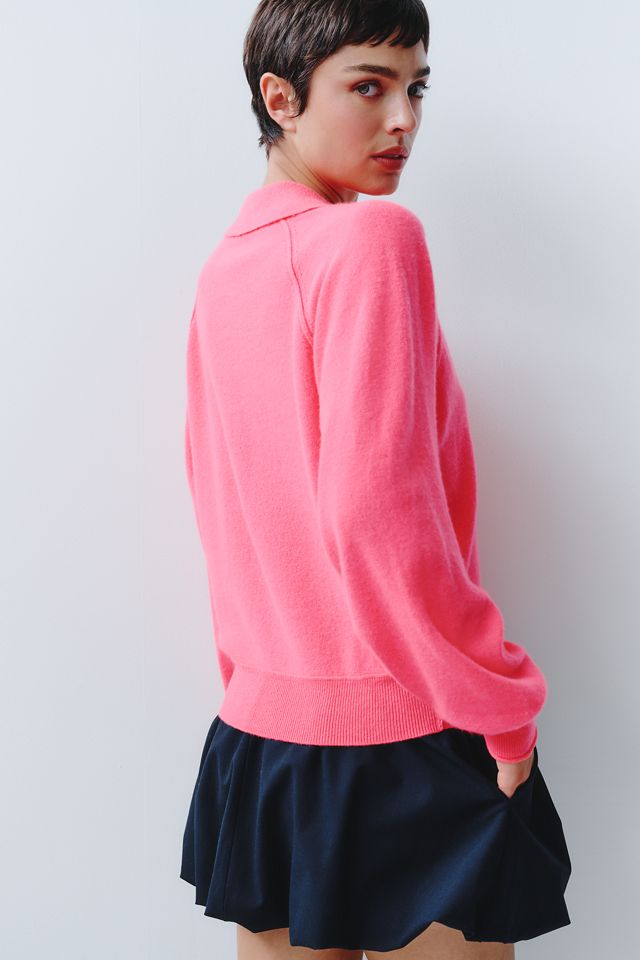 Pilcro 100% Cashmere Henley Sweater #4