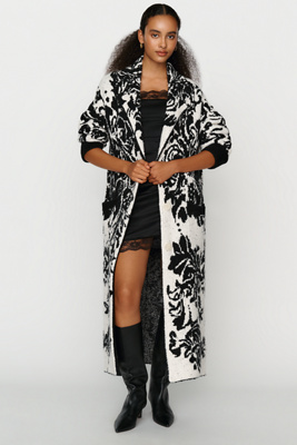 By Anthropologie Wool Blend Jacquard Duster Cardigan by Anthropologie
