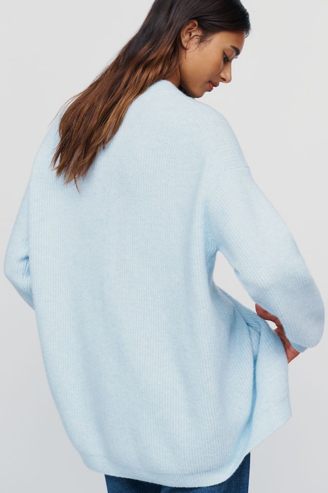 Maeve Wool Blend Oversized Long Line Cardigan #1