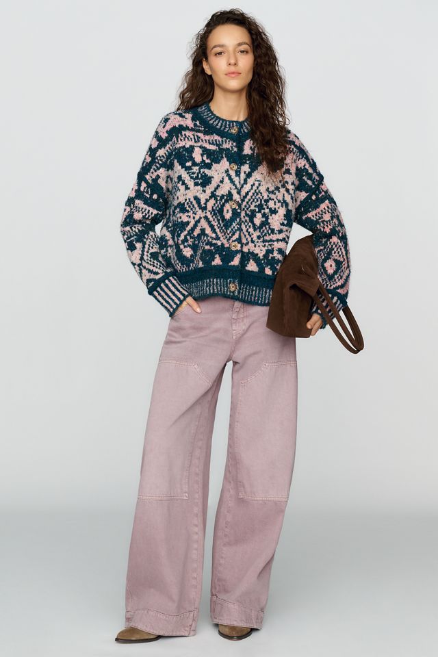 Pilcro Wool Blend Fair Isle Relaxed Cardigan #3