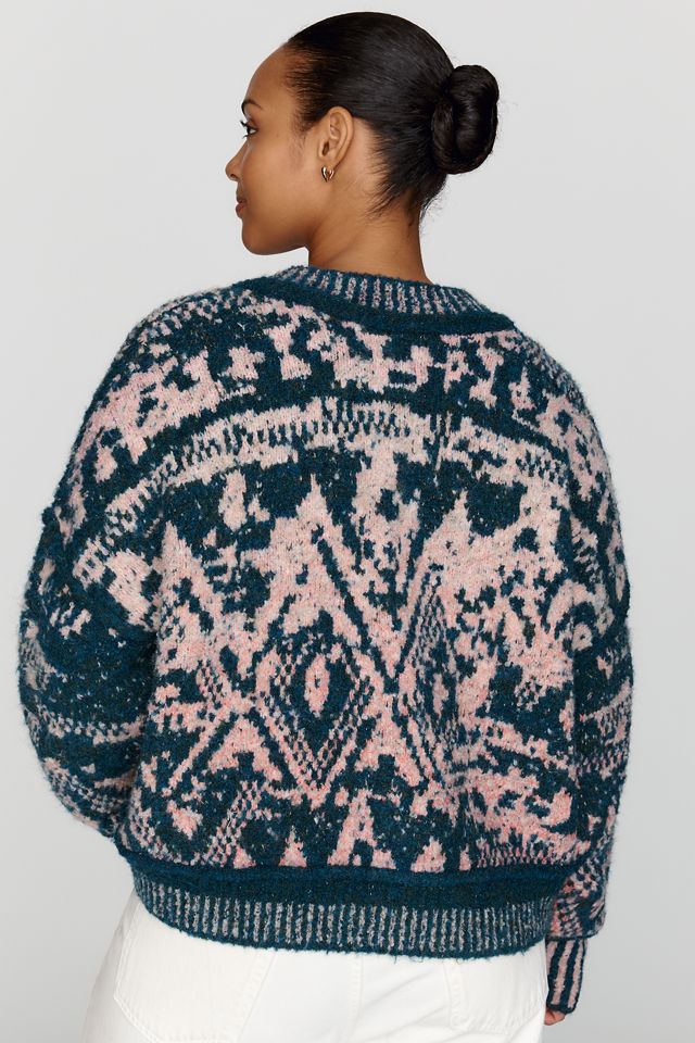 Pilcro Wool Blend Fair Isle Relaxed Cardigan #6