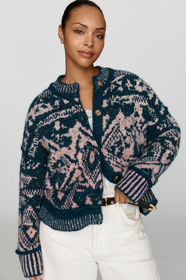 Pilcro Wool Blend Fair Isle Relaxed Cardigan #4