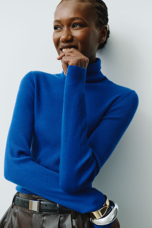 Maeve Markie 100% Cashmere Turtleneck Top #1