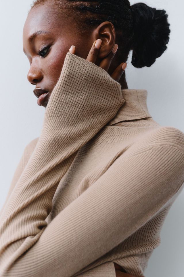 Maeve Markie 100% Cashmere Turtleneck Top #1