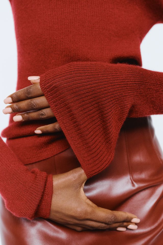 Maeve Markie 100% Cashmere Turtleneck Top #1