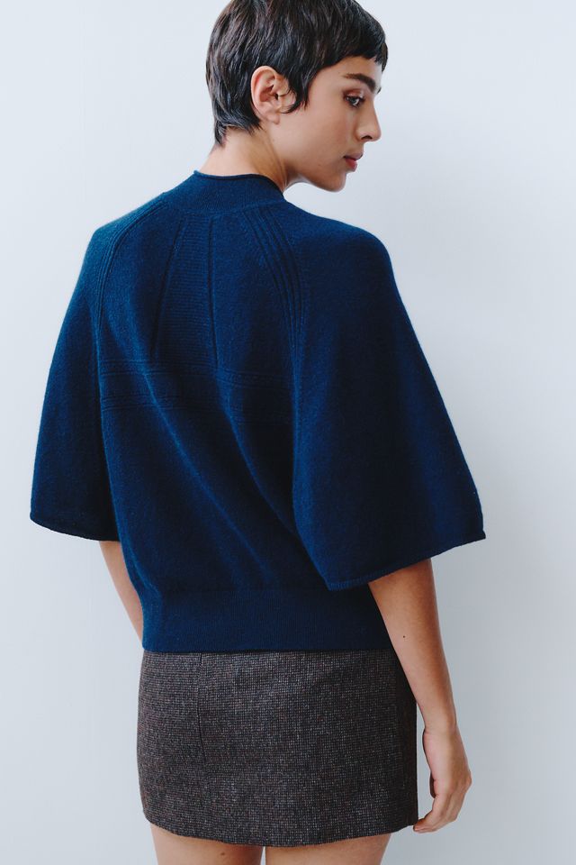 By Anthropologie 100% Cashmere Cape Sweater #4