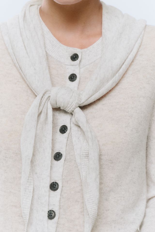 Maeve Wool Cashmere Cardigan with Scarf #2