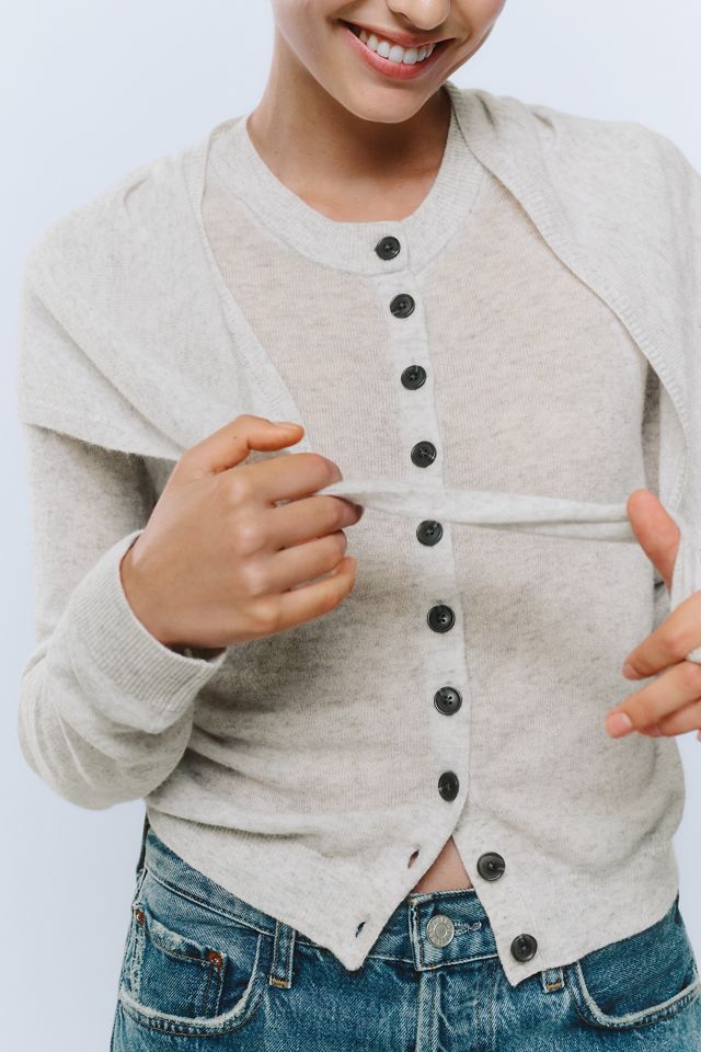 Maeve Wool Cashmere Cardigan with Scarf #3