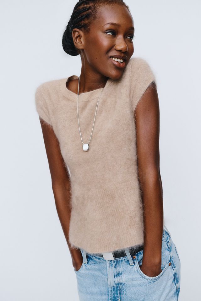 By Anthropologie Marceline 100% Brushed Cashmere Babydoll Sweater #1