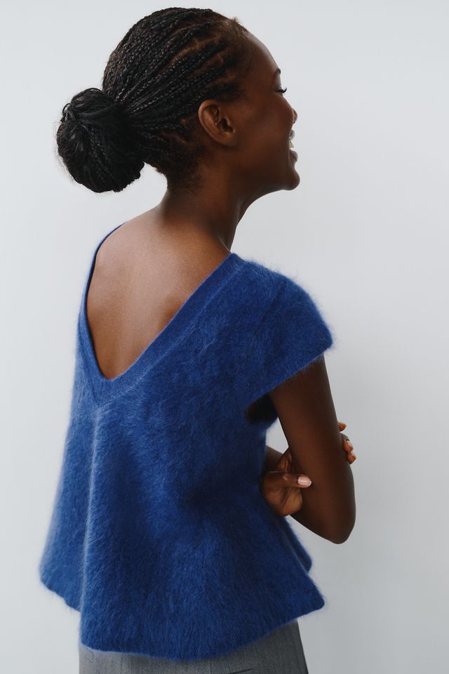 By Anthropologie Marceline 100% Brushed Cashmere Babydoll Sweater #3