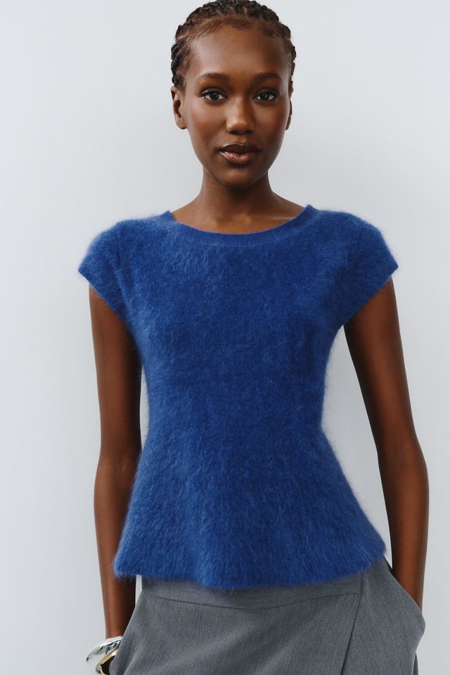 By Anthropologie Marceline 100% Brushed Cashmere Babydoll Sweater #4