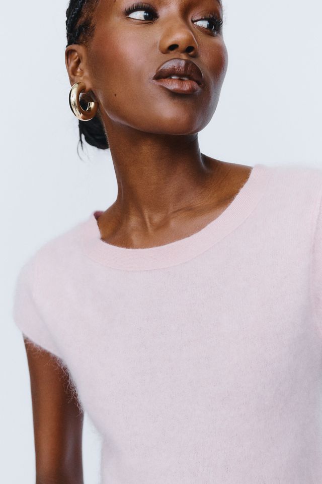 By Anthropologie Marceline 100% Brushed Cashmere Babydoll Sweater #4
