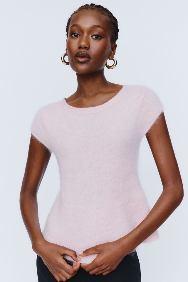 By Anthropologie Marceline 100% Brushed Cashmere Babydoll Sweater #1