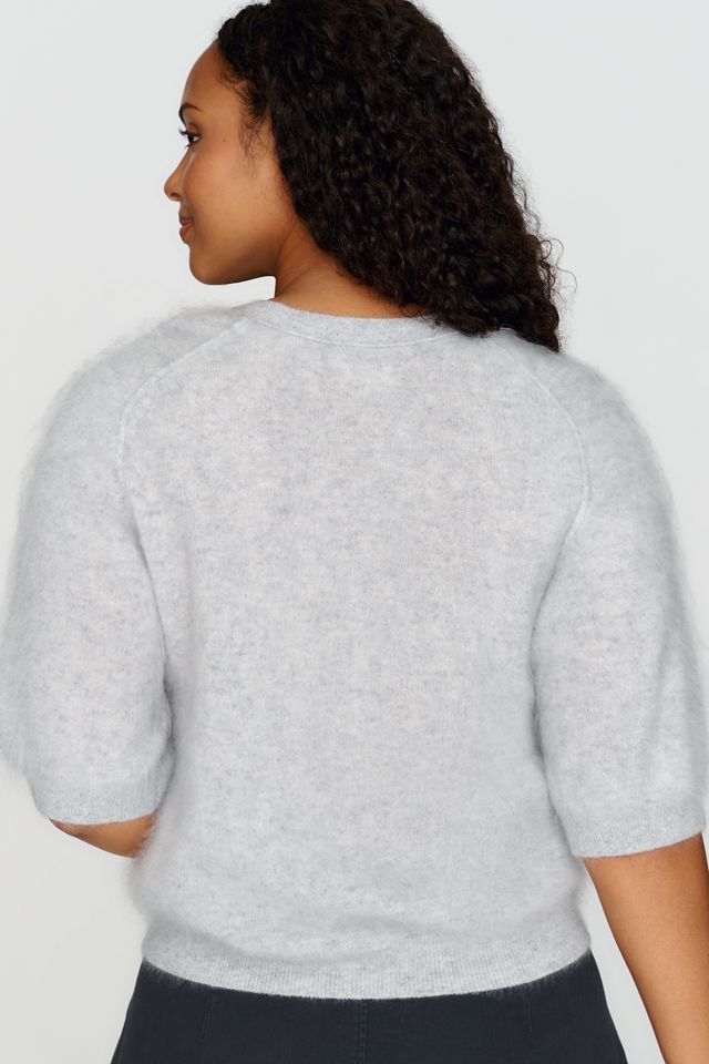 Pilcro Kaia 100% Brushed Cashmere Short Sleeve Sweater #8