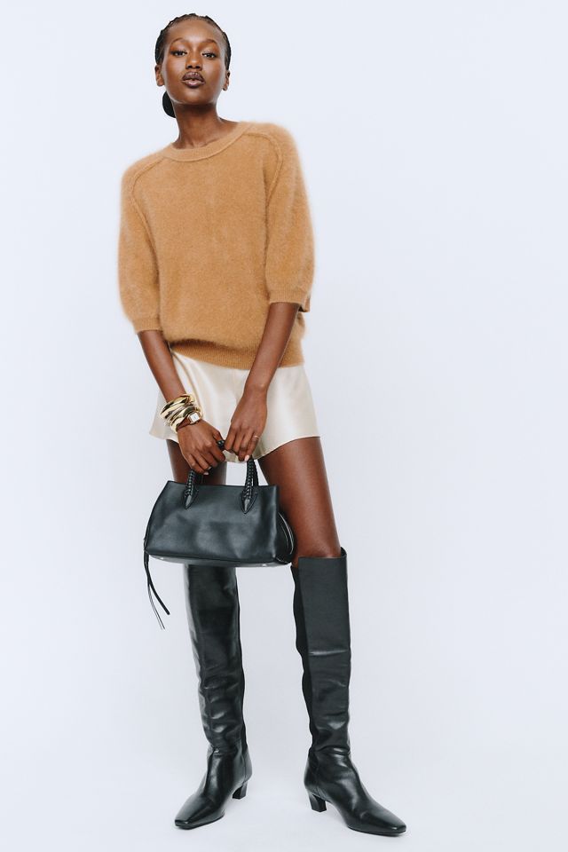 Pilcro Kaia 100% Cashmere Short-Sleeve Sweater #3
