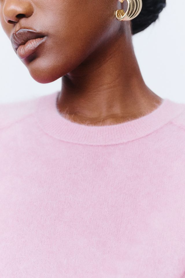 Pilcro Kaia 100% Brushed Cashmere Short Sleeve Sweater #1