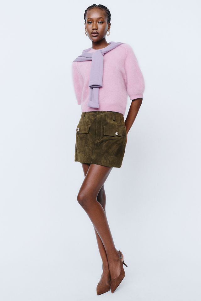 Pilcro Kaia 100% Brushed Cashmere Short Sleeve Sweater #3