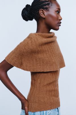 Maeve 100% Cashmere Cowl Cape Sweater