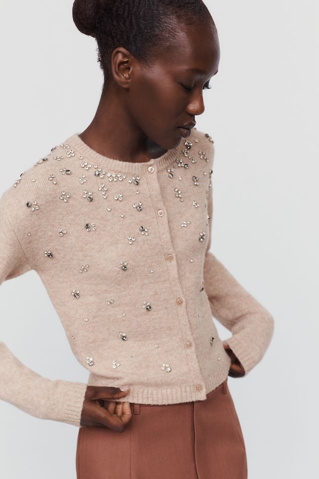 Maeve Wool Blend Beaded Cardigan #2