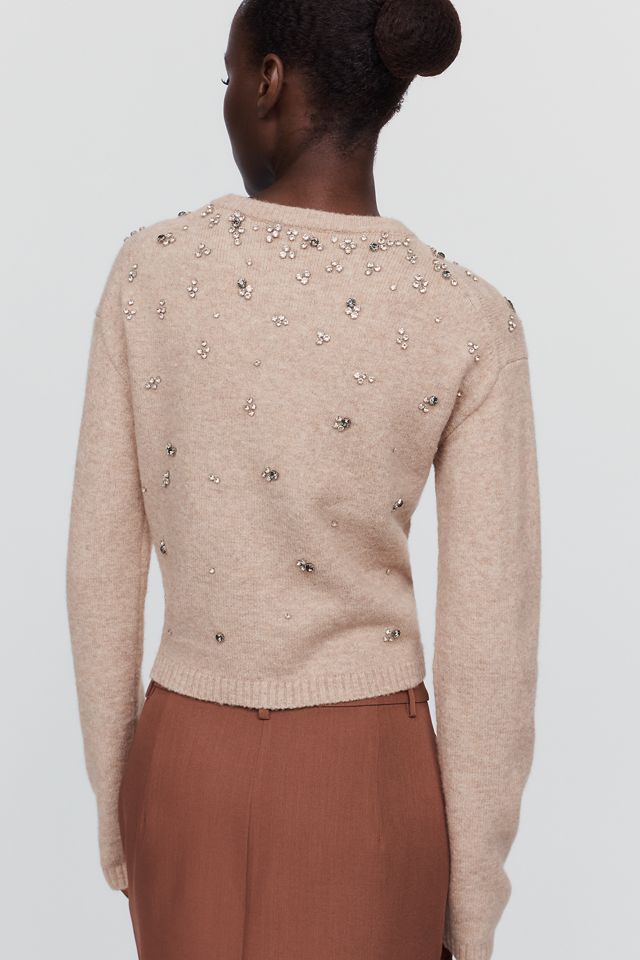 Maeve Wool Blend Beaded Cardigan #3