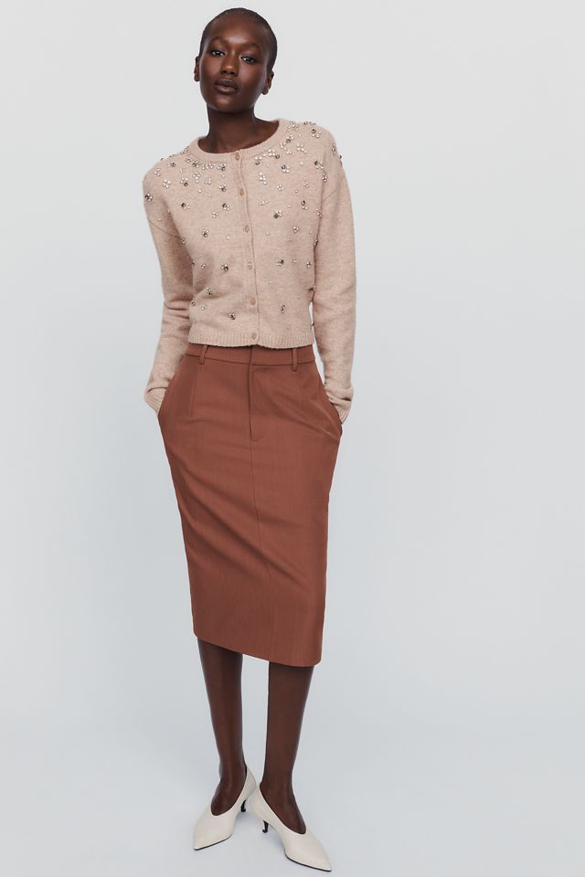 Maeve Wool Blend Beaded Cardigan #4
