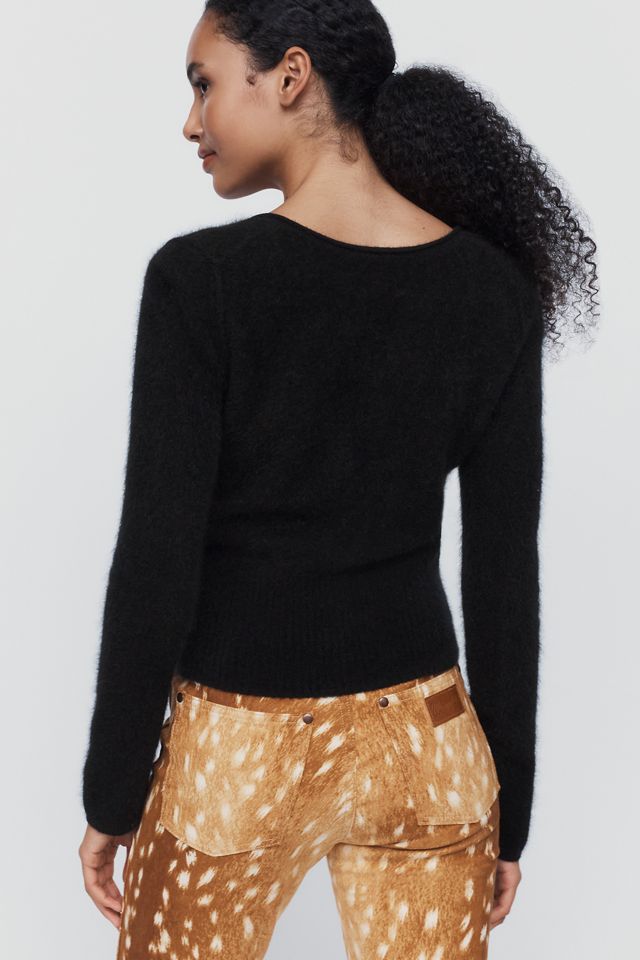 Pilcro 100% Brushed Cashmere V Neck Sweater #1
