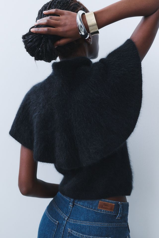 Maeve 100% Brushed Cashmere Capelet Sweater #2