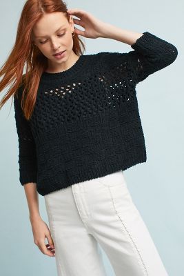 Chenille Stitched Pullover | Anthropologie