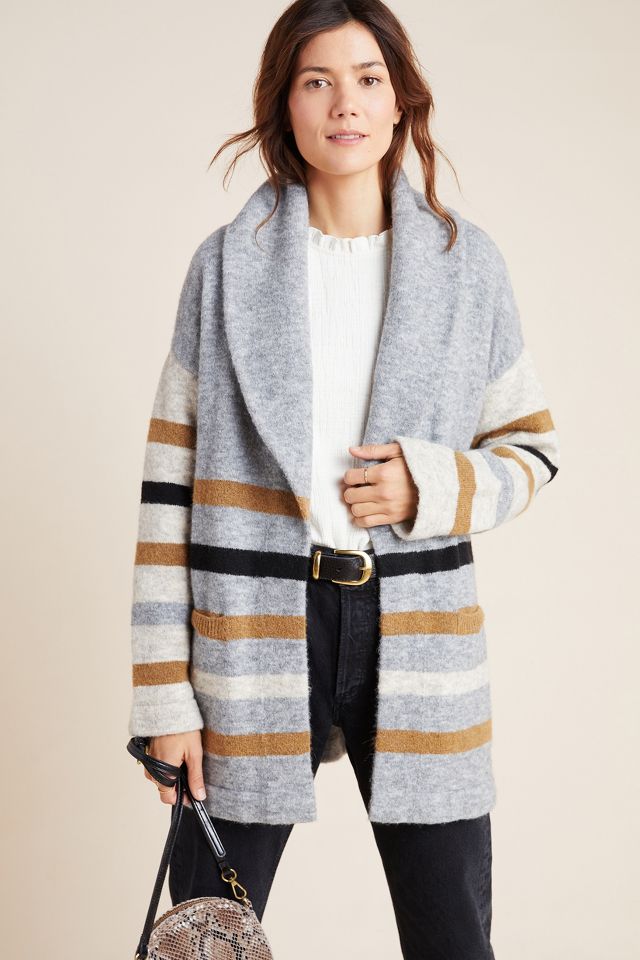 Anthropologie Striped Textured Cardigan popular