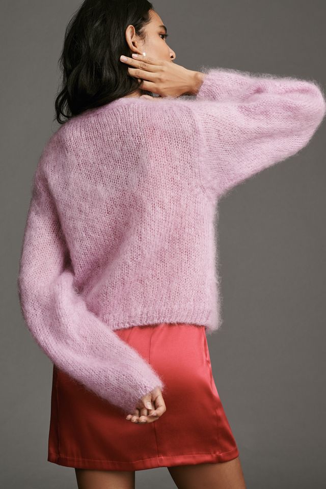 By Anthropologie Hazel Fuzzy Cardigan Sweater #3