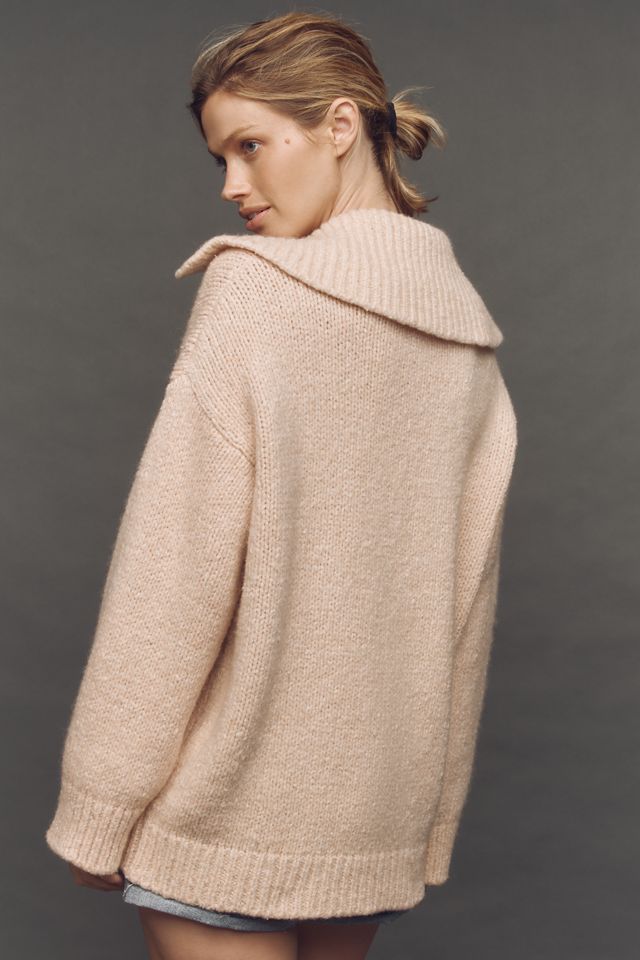 By Anthropologie Collared Pouch-Pocket Sweater #1