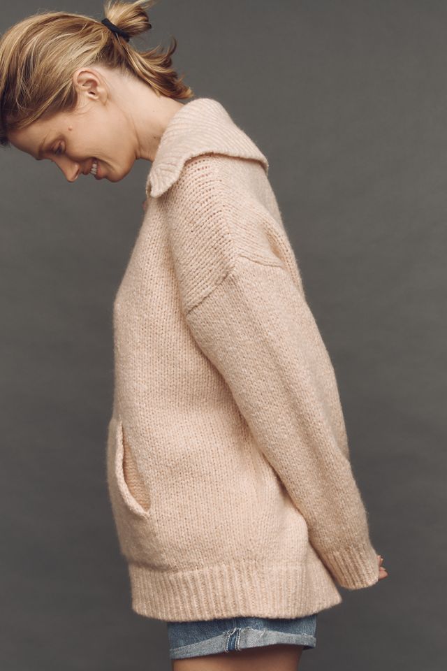 By Anthropologie Collared Pouch-Pocket Sweater #3