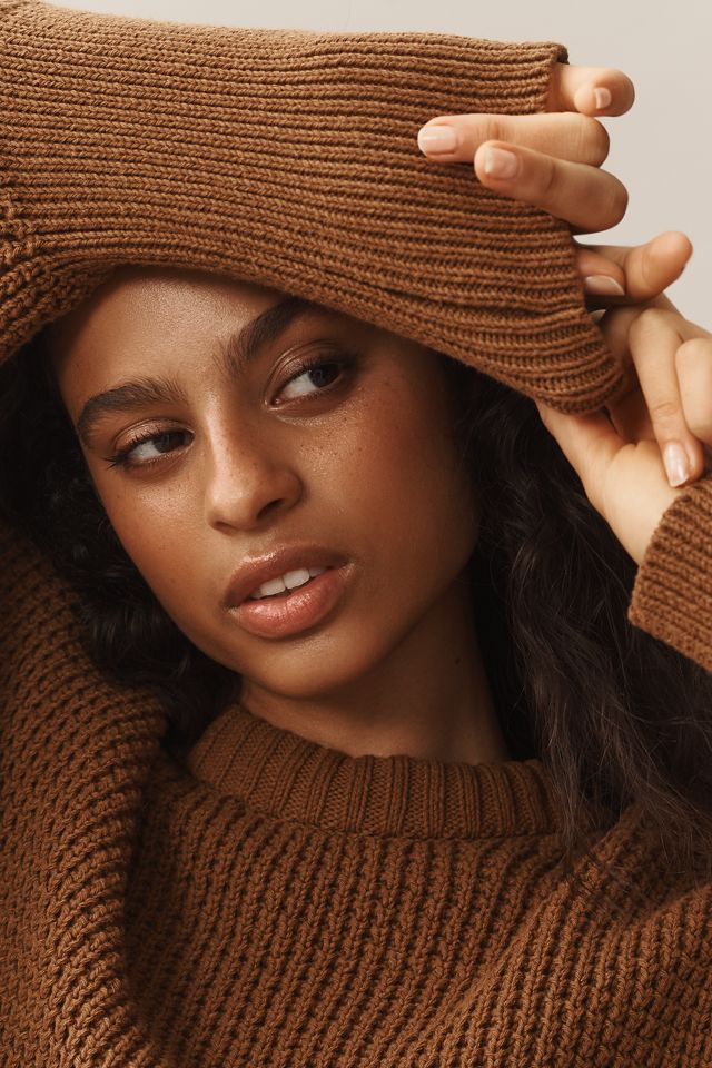 Pilcro Crew-Neck Waffle Sweater #3