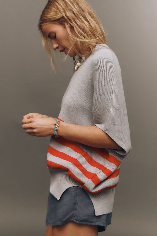 Maeve Oversized Short-Sleeve Sweater #1