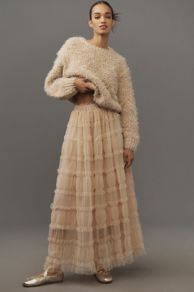 By Anthropologie Iridescent Brushed Crew-Neck Sweater #3
