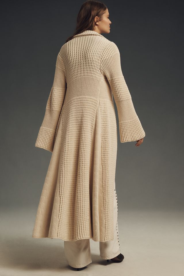 Maeve Wide-Sleeve Longline Cardigan Sweater #1