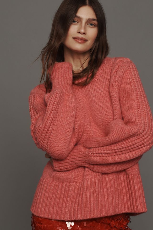 Maeve Balloon-Sleeve Crew-Neck Sweater #1