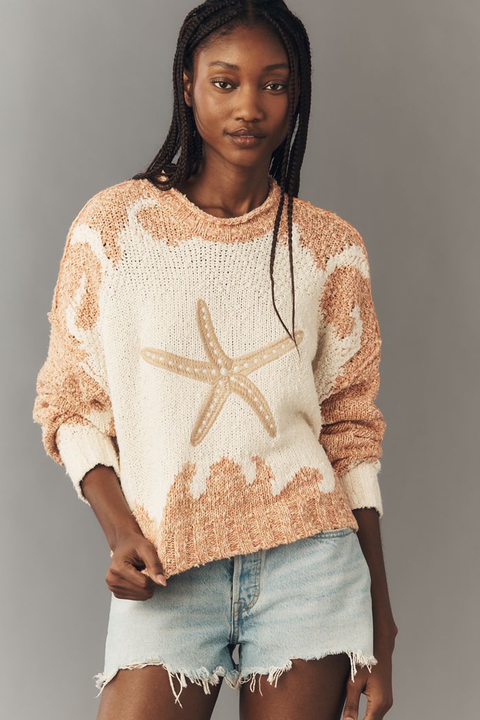 Pilcro Pullover Long-Sleeve Crew-Neck Icon Jumper