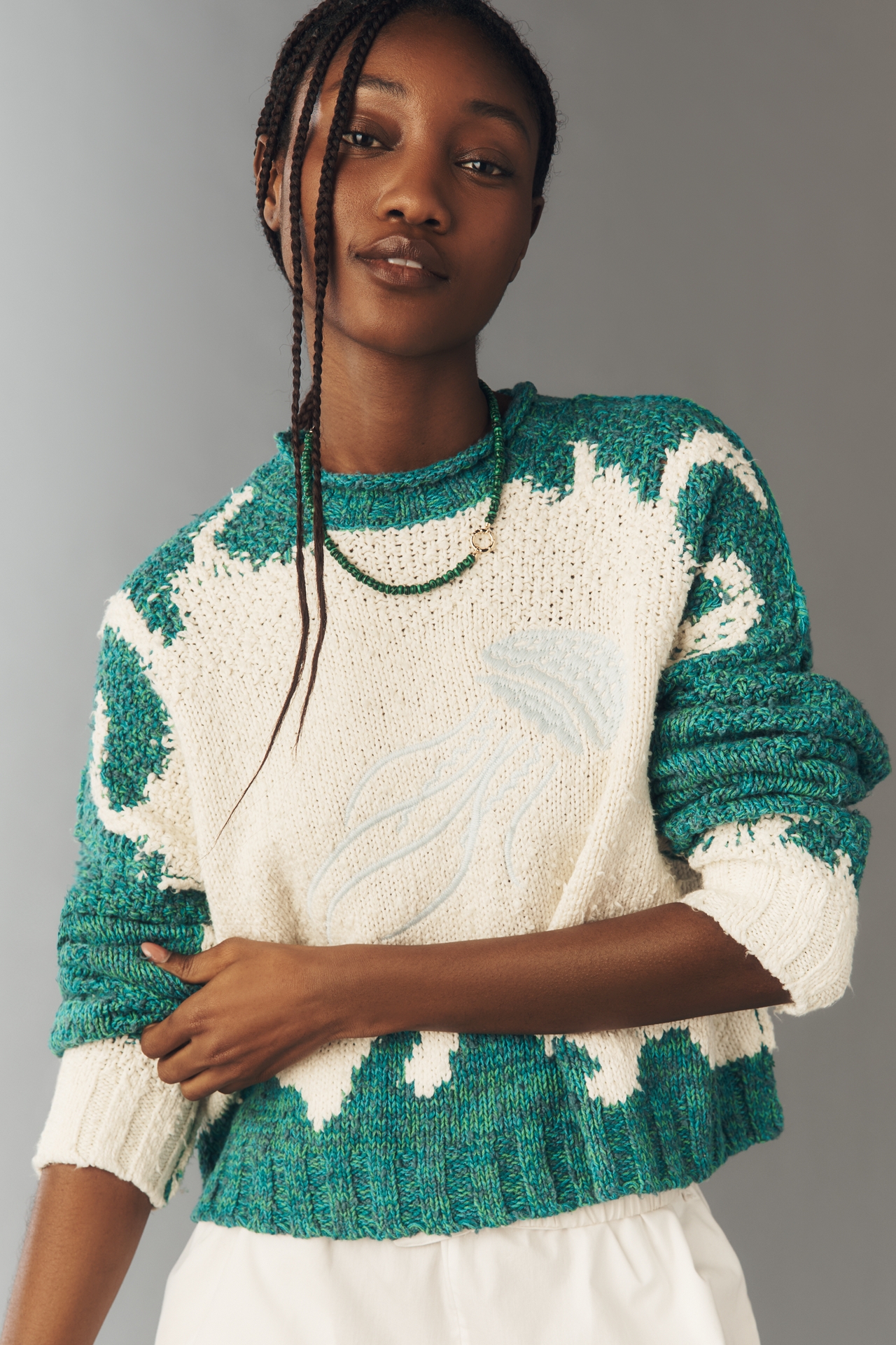 Pilcro Pullover Long-Sleeve Crew-Neck Icon Sweater