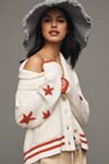 Maeve Shawl Collar American Flag Cardigan Sweater