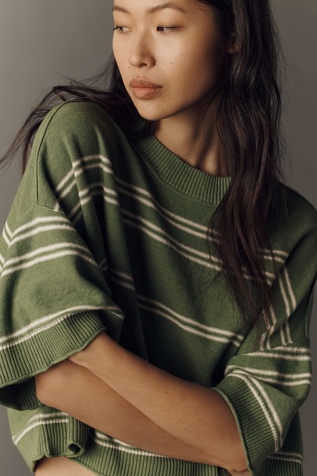 Goldie Crew-Neck Linen Sweater #1